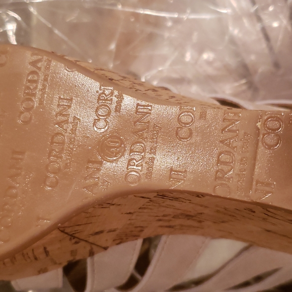 CORDANI Italy New Caged Wedge Sandal Strappy Gladiator Cork Platform Leather 40 - Picture 13 of 15